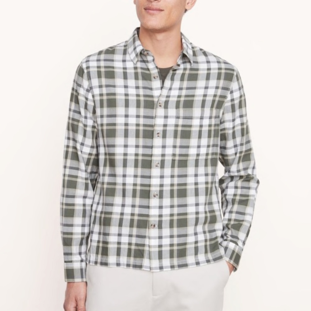 VINCE - Men's Plaid Long Sleeve Shirt - MSRP $225 Size L - SAVE $150 - NWT